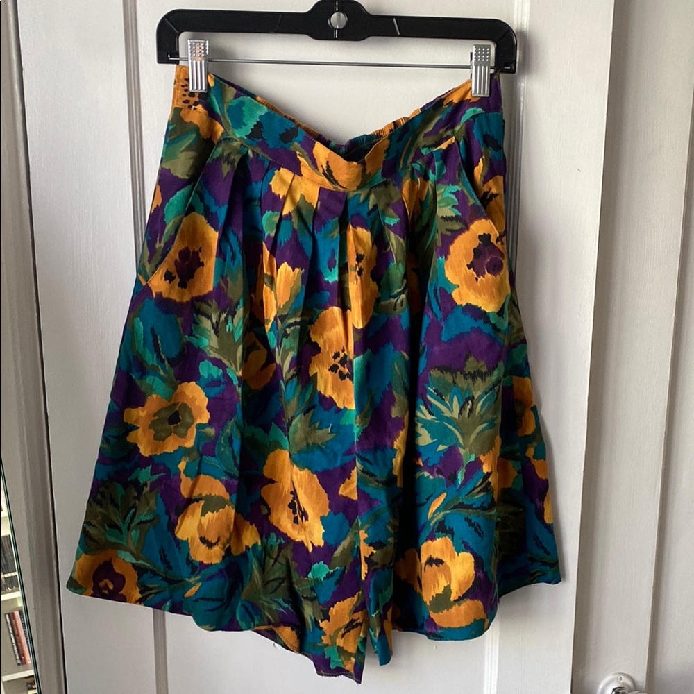Vintage Cristin Stevens Floral High-Waisted Skort